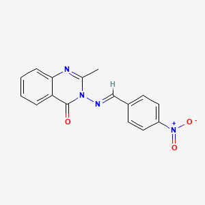 2-Methyl-3-((4-nitrobenzylidene)amino)quinazolin-4(3H)-one