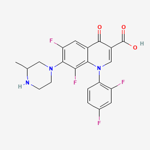 1-(2,4-Difluorophenyl)-6,8-difluoro-7-(3-methylpiperazin-1-yl)-4-oxo-1,4-dihydroquinoline-3-carboxylic acid