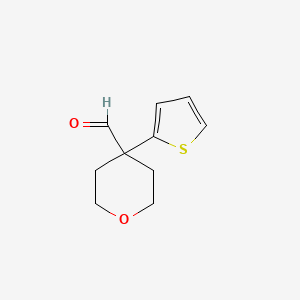 molecular formula C10H12O2S B1292507 4-(噻吩-2-基)氧杂环-4-甲醛 CAS No. 906352-93-0