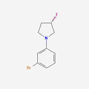 molecular formula C10H11BrFN B12925076 (S)-1-(3-bromophenyl)-3-fluoropyrrolidine 