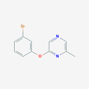 molecular formula C11H9BrN2O B1292509 2-(3-溴苯氧基)-6-甲基吡嗪 CAS No. 915707-60-7