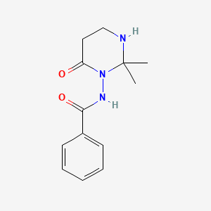 molecular formula C13H17N3O2 B12925116 N-(2,2-Dimethyl-6-oxotetrahydropyrimidin-1(2H)-yl)benzamide CAS No. 767307-90-4