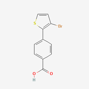 molecular formula C11H7BrO2S B1292513 4-(3-溴噻吩-2-基)苯甲酸 CAS No. 930111-09-4