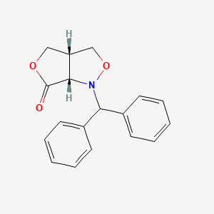 molecular formula C18H17NO3 B12925140 Cis-1-benzhydryltetrahydrofuro[3,4-c]isoxazol-6(3H)-one 