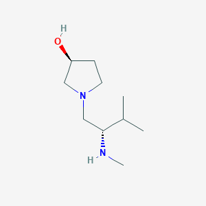 molecular formula C10H22N2O B12925165 (3S)-1-[(2S)-3-Methyl-2-(methylamino)butyl]pyrrolidin-3-ol CAS No. 171056-73-8