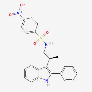 4-Nitro-N-[(2S)-2-(2-phenyl-1H-indol-3-yl)propyl]benzene-1-sulfonamide