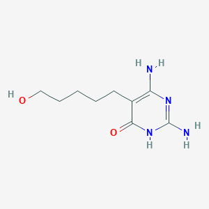 molecular formula C9H16N4O2 B12925180 2,6-Diamino-5-(5-hydroxypentyl)pyrimidin-4(1H)-one CAS No. 647831-41-2