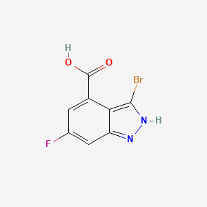 molecular formula C8H4BrFN2O2 B1292519 3-Bromo-6-fluoro-1H-indazole-4-carboxylic acid CAS No. 885522-01-0