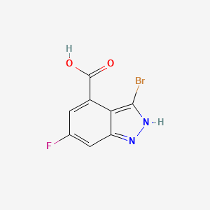 molecular formula C8H4BrFN2O2 B1292519 3-溴-6-氟-1H-吲唑-4-羧酸 CAS No. 885522-01-0