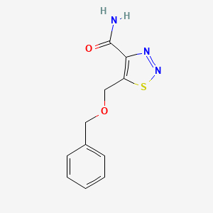 molecular formula C11H11N3O2S B12925201 5-[(Benzyloxy)methyl]-1,2,3-thiadiazole-4-carboxamide CAS No. 4602-48-6