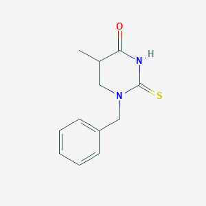 molecular formula C12H14N2OS B12925214 1-Benzyl-5-methyl-2-thioxotetrahydropyrimidin-4(1H)-one CAS No. 61282-92-6