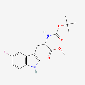 molecular formula C17H21FN2O4 B12925227 (S)-Methyl 2-((tert-butoxycarbonyl)amino)-3-(5-fluoro-1H-indol-3-yl)propanoate 