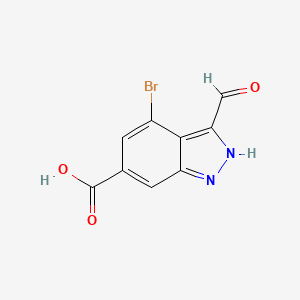 B1292524 4-Bromo-3-formyl-1H-indazole-6-carboxylic acid CAS No. 885523-37-5