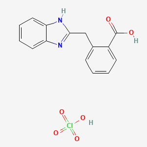 2-(1H-benzimidazol-2-ylmethyl)benzoic acid;perchloric acid