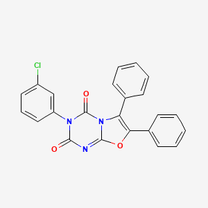 2H-Oxazolo(3,2-a)-1,3,5-triazine-2,4(3H)-dione, 3-(3-chlorophenyl)-6,7-diphenyl-