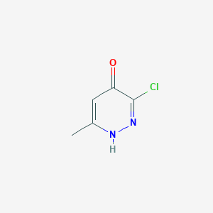 molecular formula C5H5ClN2O B12925286 3-Chloro-6-methyl-4-pyridazinol CAS No. 22390-52-9