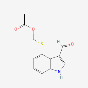 ((3-Formyl-1H-indol-4-yl)thio)methyl acetate