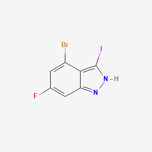molecular formula C7H3BrFIN2 B1292533 4-Bromo-6-fluoro-3-iodo-1H-indazole CAS No. 887567-87-5
