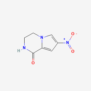 molecular formula C7H7N3O3 B12925334 7-Nitro-3,4-dihydropyrrolo[1,2-A]pyrazin-1(2H)-one CAS No. 54906-40-0