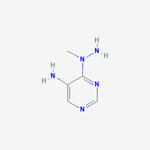 molecular formula C5H9N5 B12925387 4-(1-Methylhydrazinyl)pyrimidin-5-amine CAS No. 6265-79-8