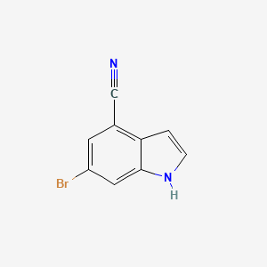 molecular formula C9H5BrN2 B1292540 6-Bromo-1H-indole-4-carbonitrile CAS No. 374633-26-8