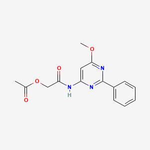 2-((6-Methoxy-2-phenylpyrimidin-4-yl)amino)-2-oxoethyl acetate