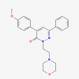 3(2H)-Pyridazinone, 4-(p-methoxyphenyl)-2-(2-morpholinoethyl)-6-phenyl-