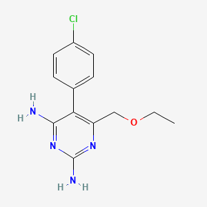 5-(4-Chlorophenyl)-6-(ethoxymethyl)pyrimidine-2,4-diamine