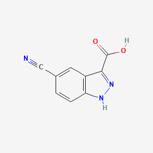 molecular formula C9H5N3O2 B1292543 5-Cyano-1H-indazole-3-carboxylic acid CAS No. 885520-03-6