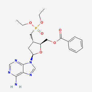 5'-O-Benzoyl-2',3'-dideoxy-3'-[(diethoxyphosphoryl)methyl]adenosine