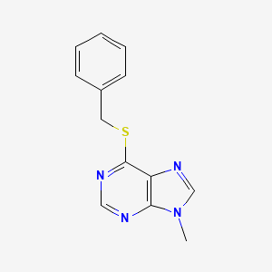 molecular formula C13H12N4S B12925442 9H-Purine, 6-(benzylthio)-9-methyl- CAS No. 91803-89-3