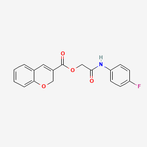 molecular formula C18H14FNO4 B12925458 2-((4-Fluorophenyl)amino)-2-oxoethyl 2H-chromene-3-carboxylate 