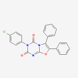 2H-Oxazolo(3,2-a)-1,3,5-triazine-2,4(3H)-dione, 3-(4-chlorophenyl)-6,7-diphenyl-