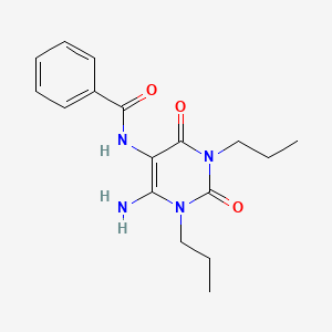 N-(6-Amino-2,4-dioxo-1,3-dipropyl-1,2,3,4-tetrahydropyrimidin-5-yl)benzamide