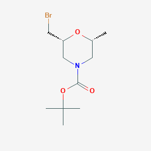 Rel-tert-butyl (2R,6R)-2-(bromomethyl)-6-methylmorpholine-4-carboxylate