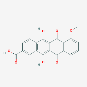 molecular formula C20H12O7 B12925505 5,12-Dihydroxy-7-methoxy-6,11-dioxo-6,11-dihydrotetracene-2-carboxylic acid 