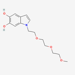 molecular formula C15H21NO5 B12925511 1-(2-(2-(2-Methoxyethoxy)ethoxy)ethyl)-1H-indole-5,6-diol 