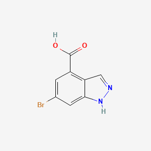 molecular formula C8H5BrN2O2 B1292552 6-溴-1H-吲唑-4-羧酸 CAS No. 885523-08-0