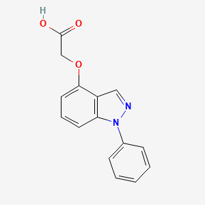 molecular formula C15H12N2O3 B12925527 2-(1-phenylindazol-4-yl)oxyacetic Acid CAS No. 118536-62-2