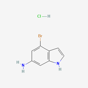 molecular formula C8H8BrClN2 B1292556 4-溴-1H-吲哚-6-胺盐酸盐 CAS No. 1134753-48-2