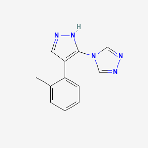 4-[4-(2-Methylphenyl)-1H-pyrazol-5-yl]-4H-1,2,4-triazole