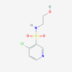 molecular formula C7H9ClN2O3S B12925569 4-chloro-N-(2-hydroxyethyl)pyridine-3-sulfonamide 