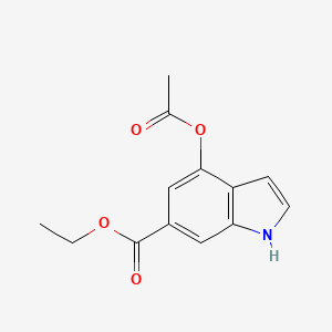 B1292557 Ethyl 4-(acetyloxy)-1H-indole-6-carboxylate CAS No. 885523-81-9