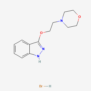 1H-Indazole, 3-(2-(4-morpholinyl)ethoxy)-, hydrobromide