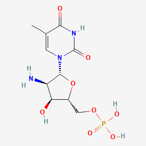 [(2R,3S,4R,5R)-4-amino-3-hydroxy-5-(5-methyl-2,4-dioxo-pyrimidin-1-yl)tetrahydrofuran-2-yl]methyl dihydrogen phosphate