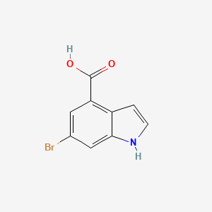 molecular formula C9H6BrNO2 B1292563 6-溴-1H-吲哚-4-羧酸 CAS No. 898746-91-3