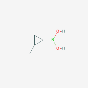 molecular formula C4H9BO2 B12925636 (2-Methylcyclopropyl)boronic acid 