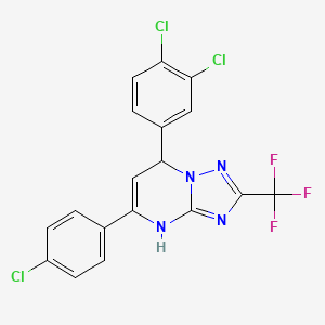 5-(4-Chlorophenyl)-7-(3,4-dichlorophenyl)-2-(trifluoromethyl)-1,7-dihydro-[1,2,4]triazolo[1,5-a]pyrimidine