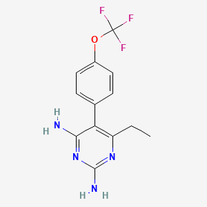 Pyrimidine, 2,4-diamino-6-ethyl-5-(p-(trifluoromethoxy)phenyl)-