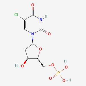 molecular formula C9H12ClN2O8P B12925677 5-Chloro-2'-deoxyuridine 5'-(dihydrogen phosphate) CAS No. 64334-79-8